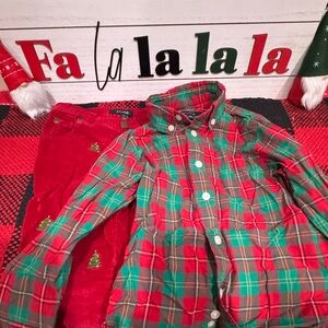 E Land Button Down Shirt and dress pants sz3T